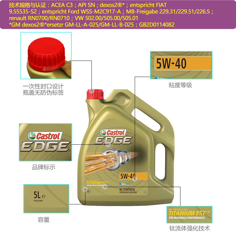 嘉實多 極護 全合成機油 FST 5W-40 C3 5L裝-第4張圖片-鄭州市冠恒貿(mào)易有限公司【官方網(wǎng)站】-車用潤滑油服務(wù)專家