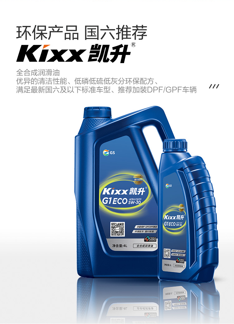 GS (Kixx) 凱升G1 ECO 全合成機(jī)油 5W-30 C3級 藍(lán)凱系列 1L-第2張圖片-鄭州市冠恒貿(mào)易有限公司【官方網(wǎng)站】-車用潤滑油服務(wù)專家